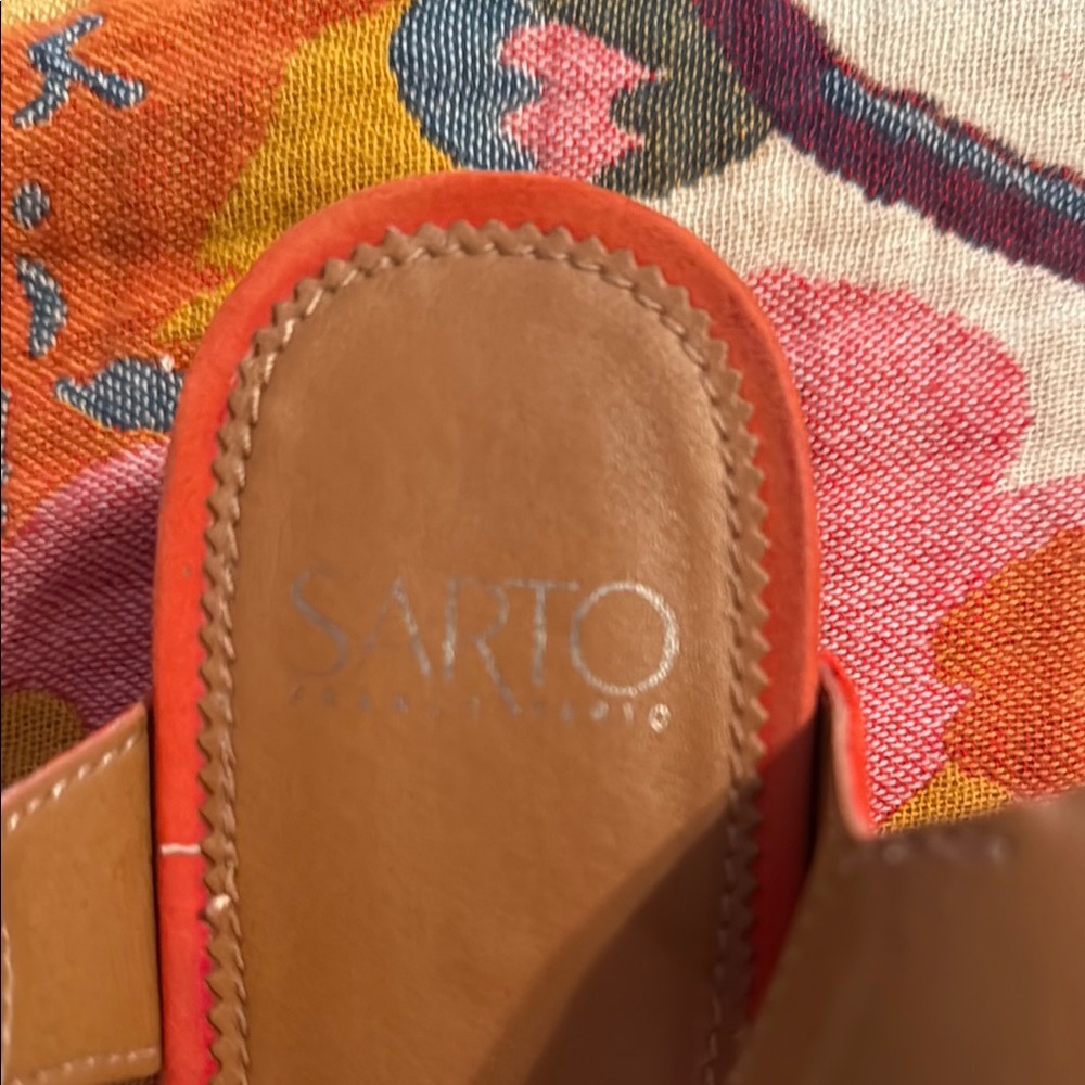 Franco Sarto Red Espadrille Wedges with Platform Sole - Picture 6 of 7